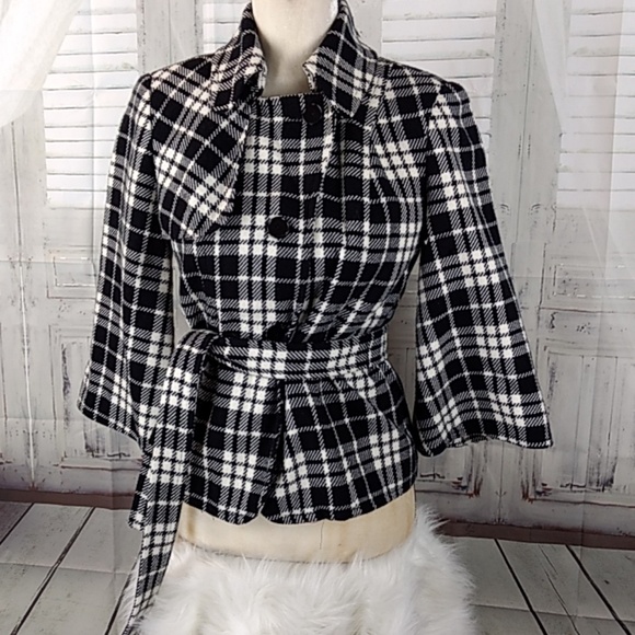 East 5th AVE crop hounds tooth jacket - Picture 2 of 8